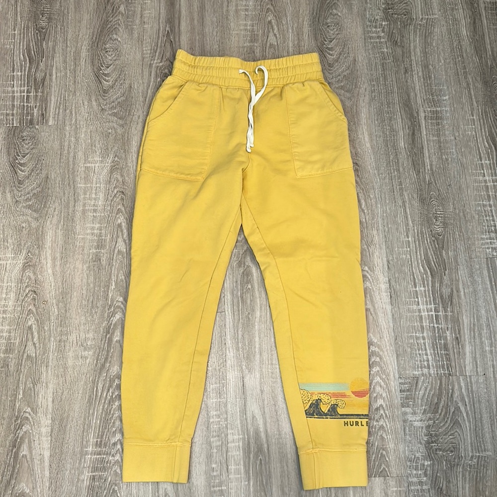 Yellow Hurley Fleece Joggers
